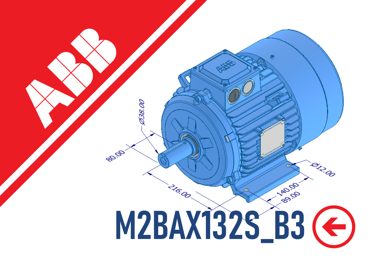 电机- ABB M2BAX132S_B3